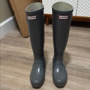 Hunter Charcoal Tall Boots
